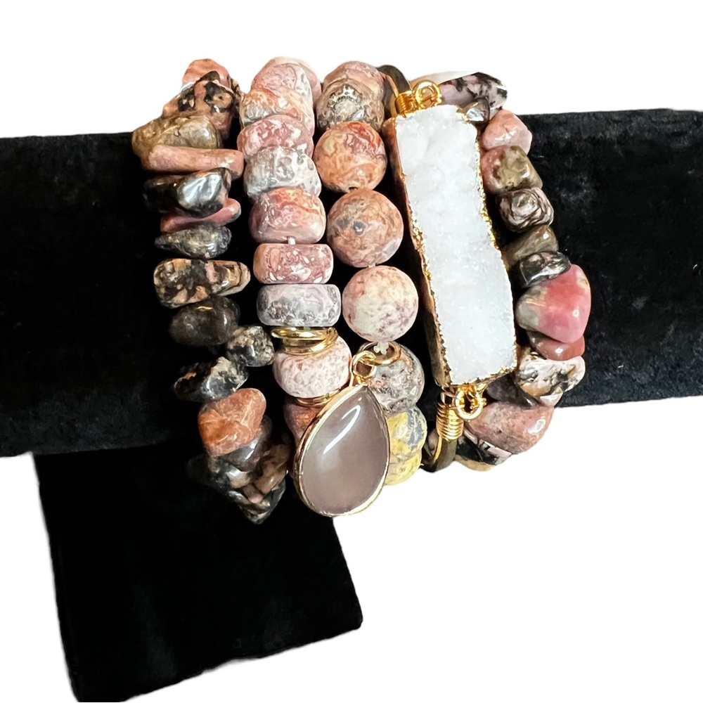 Dylan Women’s Rhodonite Elyse 5 piece bracelet set